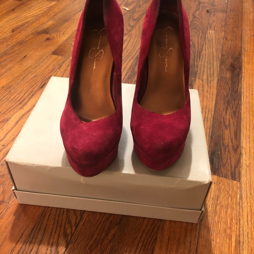 🚫SOLD🚫Women’s Suede JS Heels - Picture 2 of 4